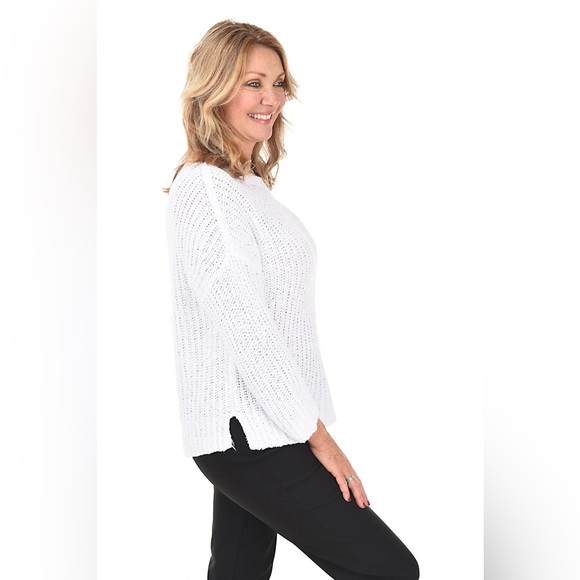 HABITAT By the Sea Fisherman Rib Pullover - Cotton Dolman Sleeves - Smoke - M - Picture 3 of 11